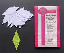 Load image into Gallery viewer, 100 x 1 1/2" 8 Pointed Star English Paper Piecing Laser Cut for Quilting / Sewing 200gsm Card Stock