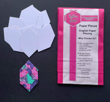 Load image into Gallery viewer, 100 x 1" Elongated Hexagon English Paper Piecing Laser Cut for Quilting / Sewing 200gsm Card Stock