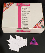 Load image into Gallery viewer, 1,600 x 1 1/2" Equilateral Triangle English Paper Piecing Laser Cut for Quilting / Sewing 200gsm Card Stock