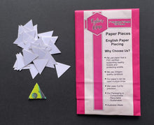 Load image into Gallery viewer, 150 x 1" Equilateral Triangle English Paper Piecing Laser Cut for Quilting / Sewing 200gsm Card Stock