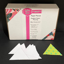 Load image into Gallery viewer, 1,200 x 2 1/2" Equilateral Triangle English Paper Piecing Laser Cut for Quilting / Sewing 200gsm Card Stock