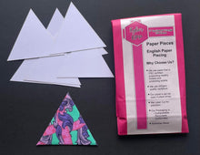 Load image into Gallery viewer, 100 x 3" Equilateral Triangle English Paper Piecing Laser Cut for Quilting / Sewing 200gsm Card Stock