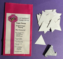 Load image into Gallery viewer, Equilateral Triangle 1 1/2" English Paper Piecing Laser Cut for Quilting / Sewing 200gsm Card Stock