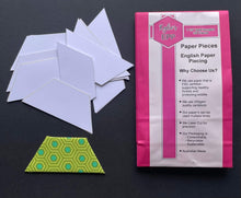 Load image into Gallery viewer, 100 x 1 1/2" Half Hexagon's English Paper Piecing Laser Cut for Quilting / Sewing 200gsm Card Stock