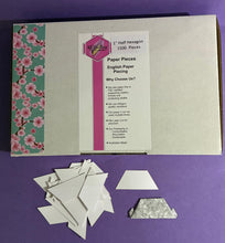 Load image into Gallery viewer, 1,500 x 1" Half Hexagon's English Paper Piecing Laser Cut for Quilting / Sewing 200gsm Card Stock