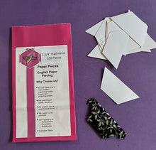 Load image into Gallery viewer, Half Hexagon 1 1/4" English Paper Piecing Laser Cut for Quilting / Sewing 200gsm Card Stock
