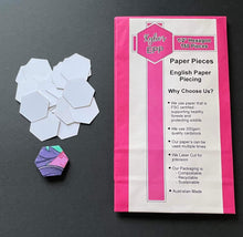 Load image into Gallery viewer, 150 x 1/2" Hexagon's English Paper Piecing Laser Cut for Quilting / Sewing 200gsm Card Stock