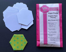 Load image into Gallery viewer, 100 x 1 1/4" Hexagon's English Paper Piecing Laser Cut for Quilting / Sewing 200gsm Card Stock