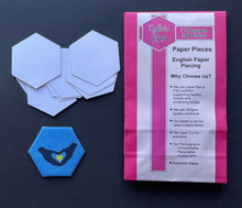 Load image into Gallery viewer, 100 x 1" Hexagon's English Paper Piecing Laser Cut for Quilting / Sewing 200gsm Card Stock