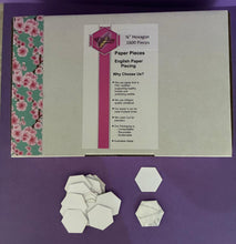 Load image into Gallery viewer, 1,600 x 5/8" Hexagon's English Paper Piecing Laser Cut for Quilting / Sewing 200gsm Card Stock