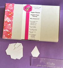 Load image into Gallery viewer, Jewel 1 1/2" x 3/4" English Paper Piecing Laser Cut for Quilting / Sewing 200gsm Card Stock
