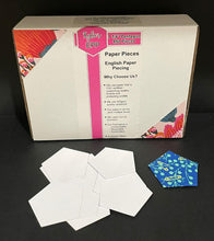 Load image into Gallery viewer, 850 x 1 1/4" Pentagon English Paper Piecing Laser Cut for Quilting / Sewing 200gsm Card Stock