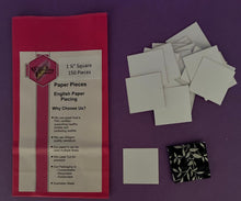Load image into Gallery viewer, 150 x 1 1/4" Square English Paper Piecing Laser Cut for Quilting / Sewing 200gsm Card Stock