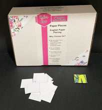 Load image into Gallery viewer, 1,600 x 1" Square English Paper Piecing Laser Cut for Quilting / Sewing 200gsm Card Stock