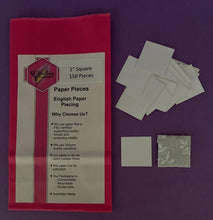 Load image into Gallery viewer, 150 x 1" Square English Paper Piecing Laser Cut for Quilting / Sewing 200gsm Card Stock