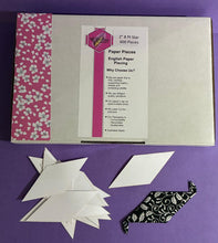 Load image into Gallery viewer, 600 x 2"  8 Pointed Star English Paper Piecing Laser Cut for Quilting / Sewing 200gsm Card Stock
