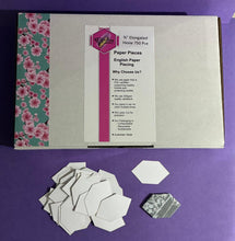 Load image into Gallery viewer, Elongated Hexagon 3/4" English Paper Piecing Laser Cut for Quilting / Sewing 200gsm Card Stock
