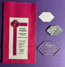 Load image into Gallery viewer, Elongated Hexagon 3/4" English Paper Piecing Laser Cut for Quilting / Sewing 200gsm Card Stock
