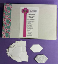 Load image into Gallery viewer, Elongated Hexagon 1" English Paper Piecing Laser Cut for Quilting / Sewing 200gsm Card Stock
