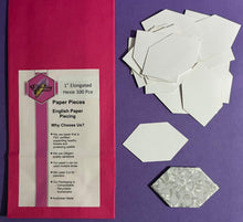 Load image into Gallery viewer, Elongated Hexagon 1" English Paper Piecing Laser Cut for Quilting / Sewing 200gsm Card Stock
