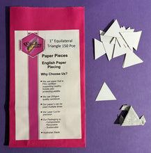 Load image into Gallery viewer, Equilateral Triangle 1" English Paper Piecing Laser Cut for Quilting / Sewing 200gsm Card Stock

