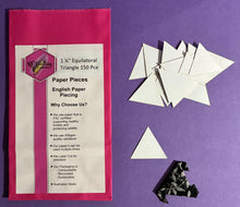Load image into Gallery viewer, Equilateral Triangle 1 1/4" English Paper Piecing Laser Cut for Quilting / Sewing 200gsm Card Stock
