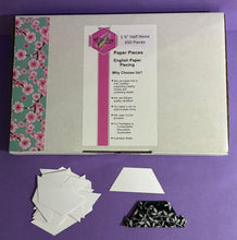 Load image into Gallery viewer, 650 x 1 1/4" Half Hexagon's English Paper Piecing Laser Cut for Quilting / Sewing 200gsm Card Stock
