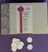 Load image into Gallery viewer, 800 x 5/8" Hexagon's English Paper Piecing Laser Cut for Quilting / Sewing 200gsm Card Stock

