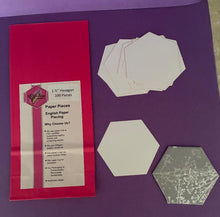 Load image into Gallery viewer, 100 x 1 1/2" Hexagon's English Paper Piecing Laser Cut for Quilting / Sewing 200gsm Card Stock
