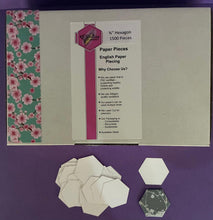 Load image into Gallery viewer, 1500 x 3/4" Hexagon's English Paper Piecing Laser Cut for Quilting / Sewing 200gsm Card Stock
