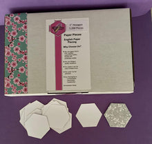 Load image into Gallery viewer, 1200 x 1" Hexagon's English Paper Piecing Laser Cut for Quilting / Sewing 200gsm Card Stock
