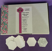 Load image into Gallery viewer, 600 x 1" Hexagon's English Paper Piecing Laser Cut for Quilting / Sewing 200gsm Card Stock
