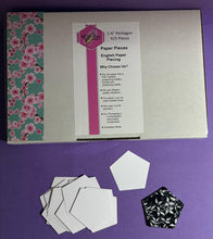 Load image into Gallery viewer, 425 x 1 1/4"  Pentagon English Paper Piecing Laser Cut for Quilting / Sewing 200gsm Card Stock

