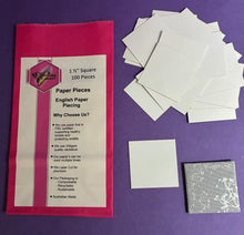 Load image into Gallery viewer, 100 x 1 1/2" Square English Paper Piecing Laser Cut for Quilting / Sewing 200gsm Card Stock
