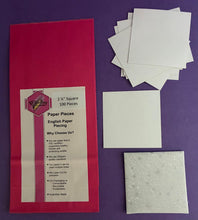 Load image into Gallery viewer, 100 x 2 1/2" Square English Paper Piecing Laser Cut for Quilting / Sewing 200gsm Card Stock
