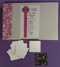 Load image into Gallery viewer, 500 x 2" Square English Paper Piecing Laser Cut for Quilting / Sewing 200gsm Card Stock
